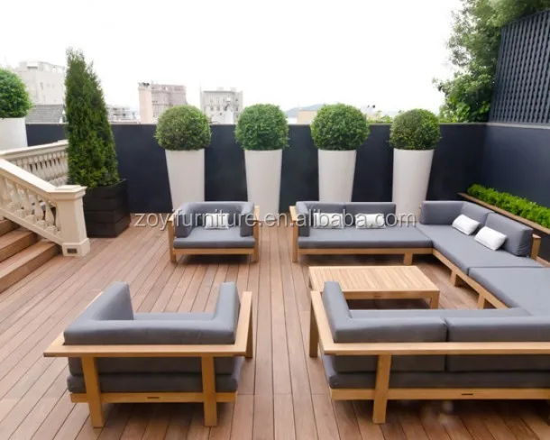 
teak sofa hot selling garden sofa aluminum modern outdoor lounge set white teak wood sofa set 