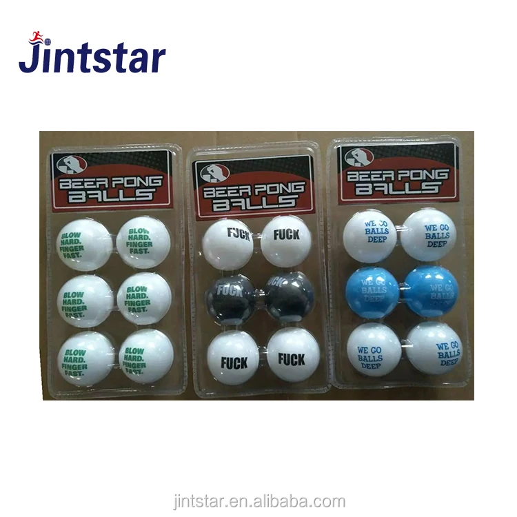 Wholesale Bulk 38mm pingpong ball with printing beer pong balls for games