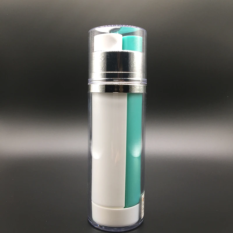 double tube luxury pump bottle 150ml for day and night cream