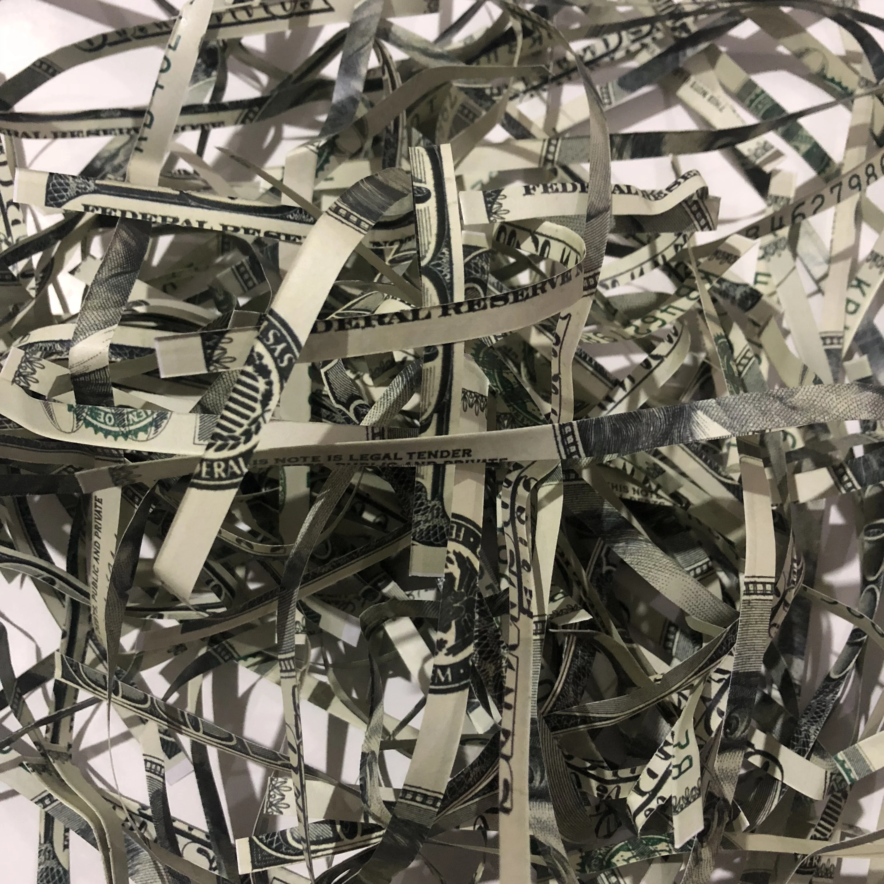 Rose color shredded paper as filler