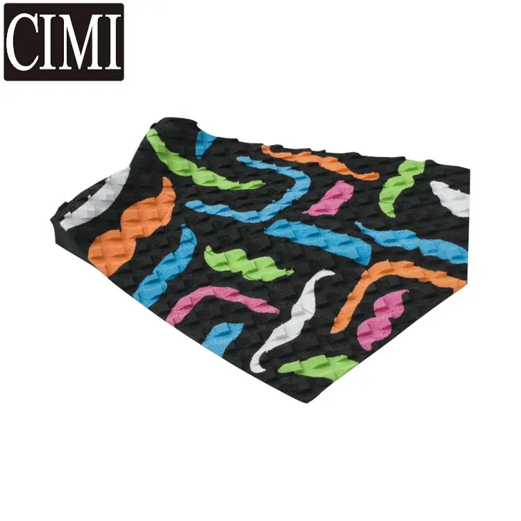 Hot sale factory supplier wholesale customized black surf traction pad surf tail pad with high quality Three M Back adhesive