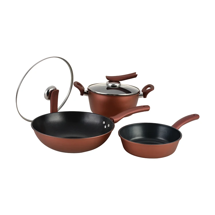 
China factory carbon steel pan frying pan set cookware set 