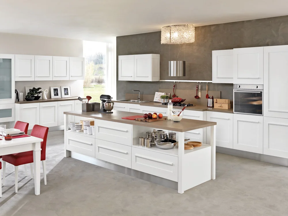 American Classic Design Custom Solid Wood White Shaker Style Modular Kitchen Cabinet
