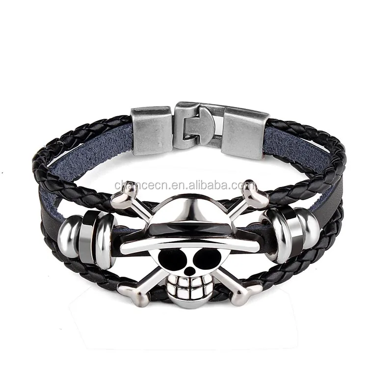 Fashion Jewelry Pirate King Skull Bracelet for Men