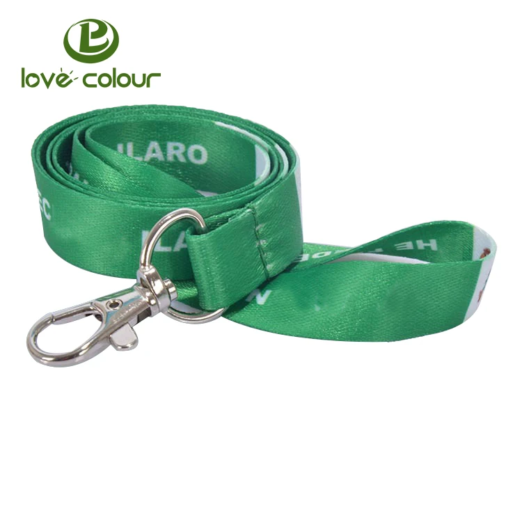 Custom Polyester ribbon double layer satin lanyard