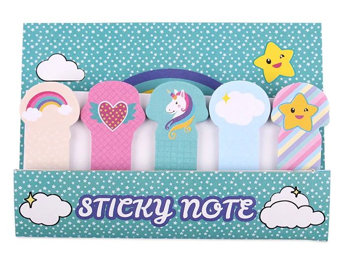 Licheng CBT54 Unicorn Sticky Note, BTS Novelty Shaped Sticky Note Sheet