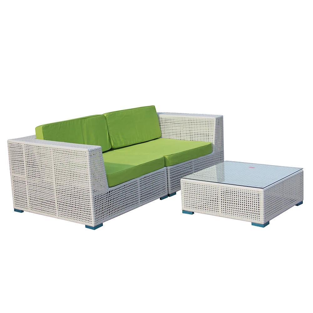 Роскошная каучуковая плетеная уличная кровать для любой погоды Bauhaus Loveseat Великолепная мебель