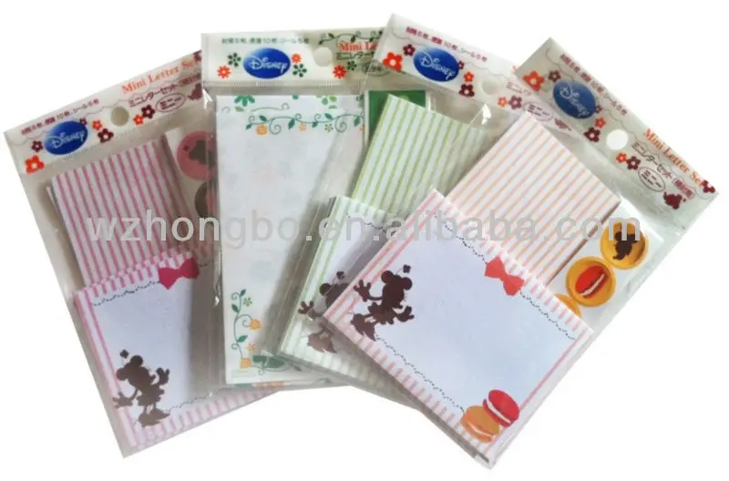 
high quality colorful printing envelope set with letter paper 