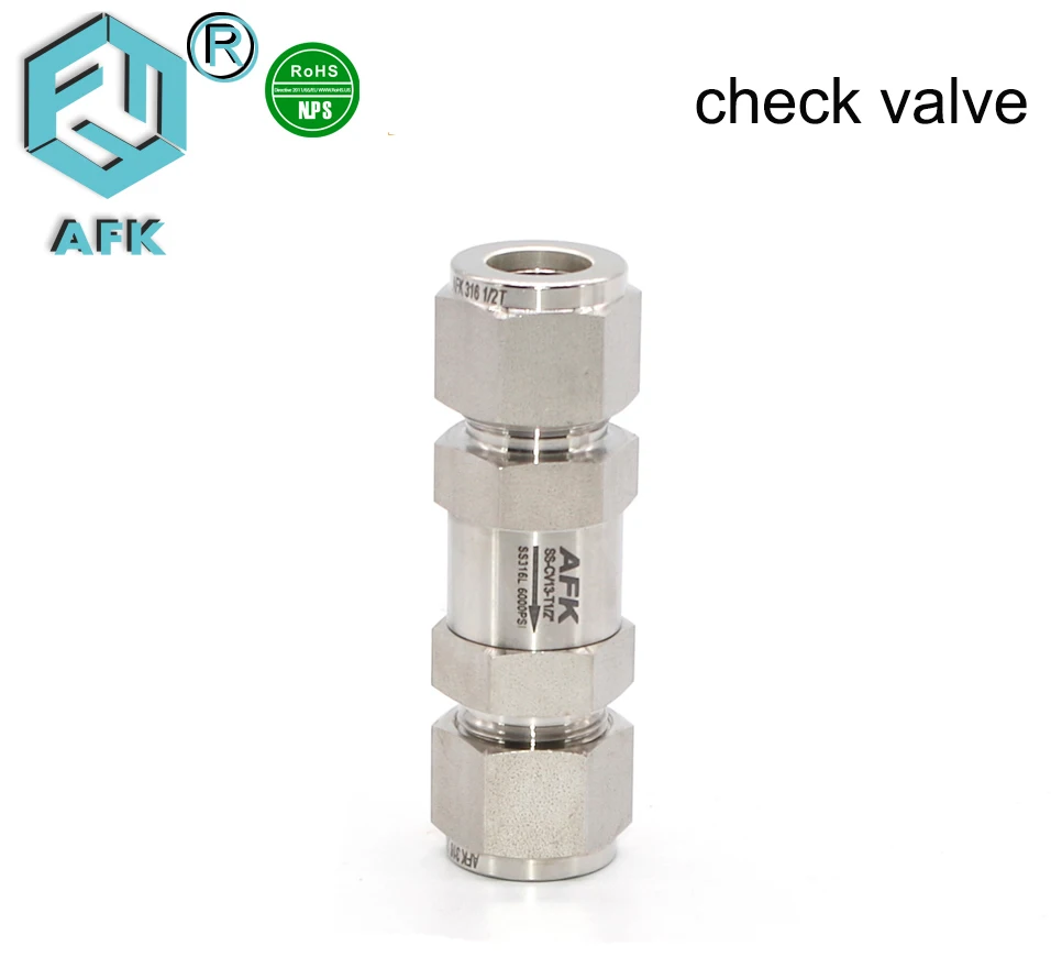 Check Valve 3000psi High Pressure Stainless Steel One Way Stainless Steel Gas Standard Normal Temperature General Manual CV AFK
