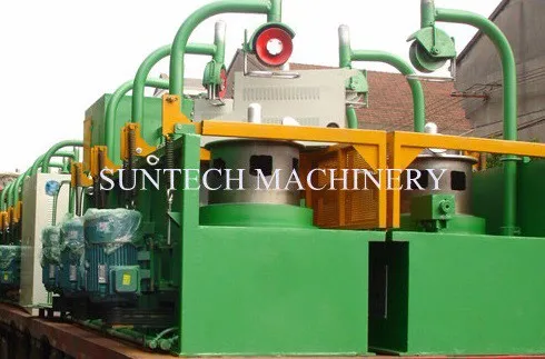 
Wire drawing machine with pulley 