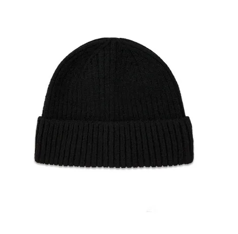 Wholesale Black ribbed blank beanie hat