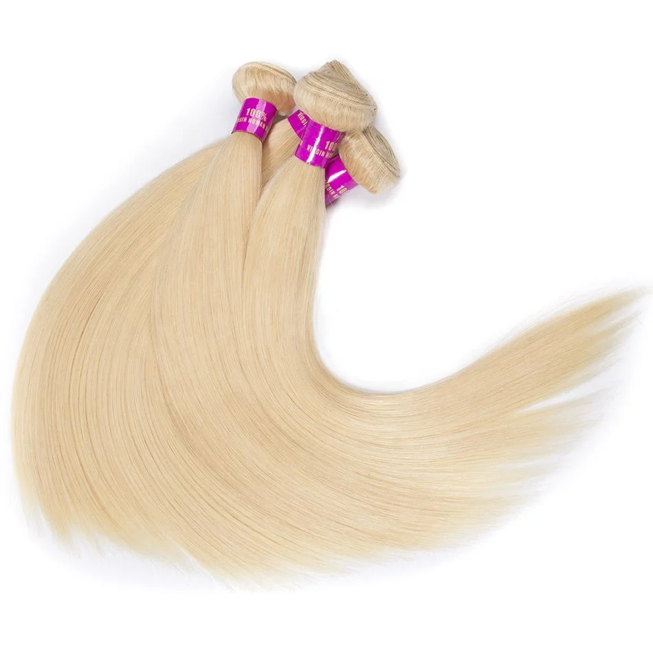Grade 10A hair Straight Hair Russian 613# Cuticle Aligned Virgin Blonde Hair