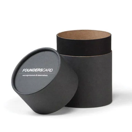 Custom Black Small Round Packaging Wax Cardboard Box with Lids