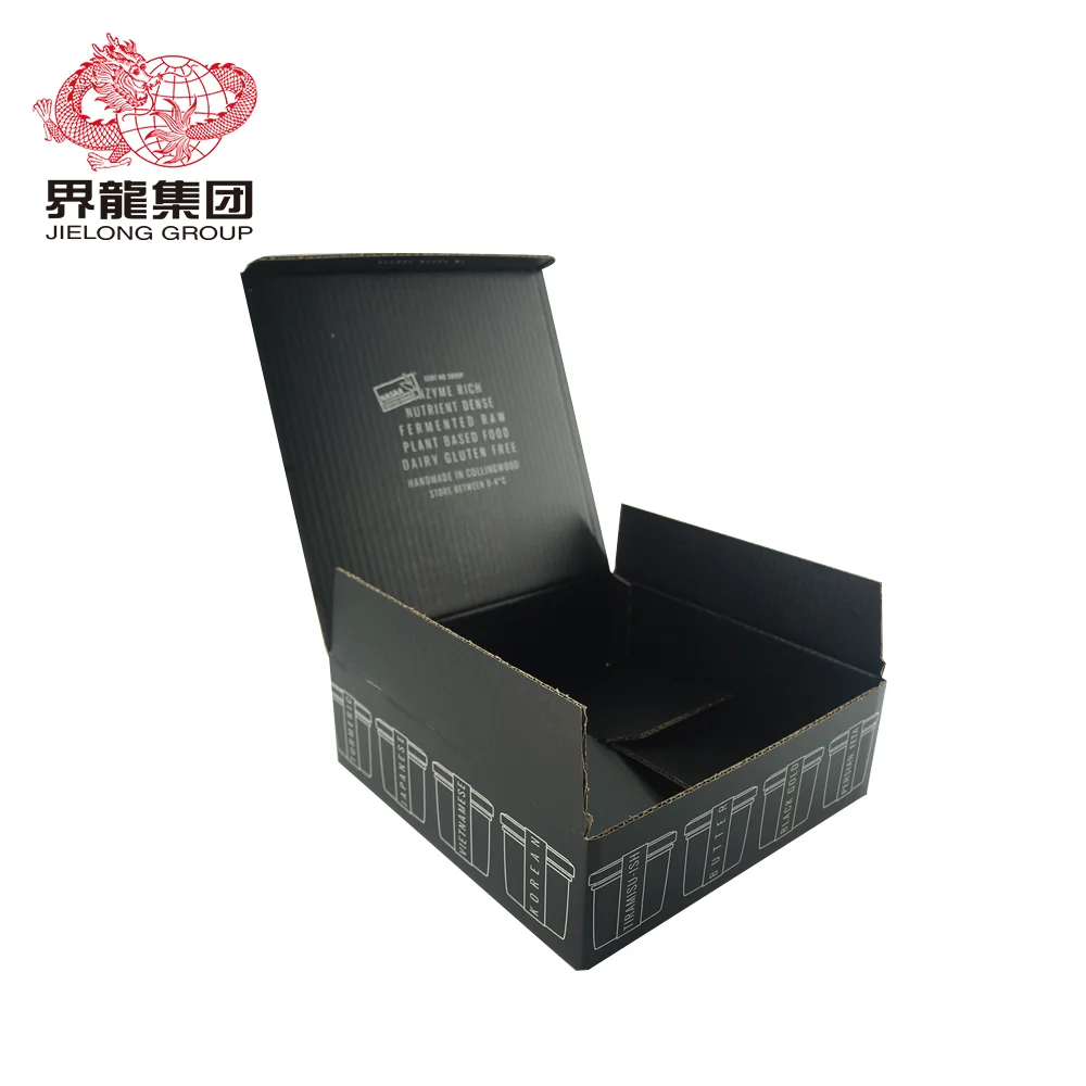 Заводская цена черная коробка гофрированной бумаги