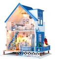 New arrival DIY Model Romantic Aegean sea hut Assemble Villa Doll Home Wooden Miniature DIY Dollhouse