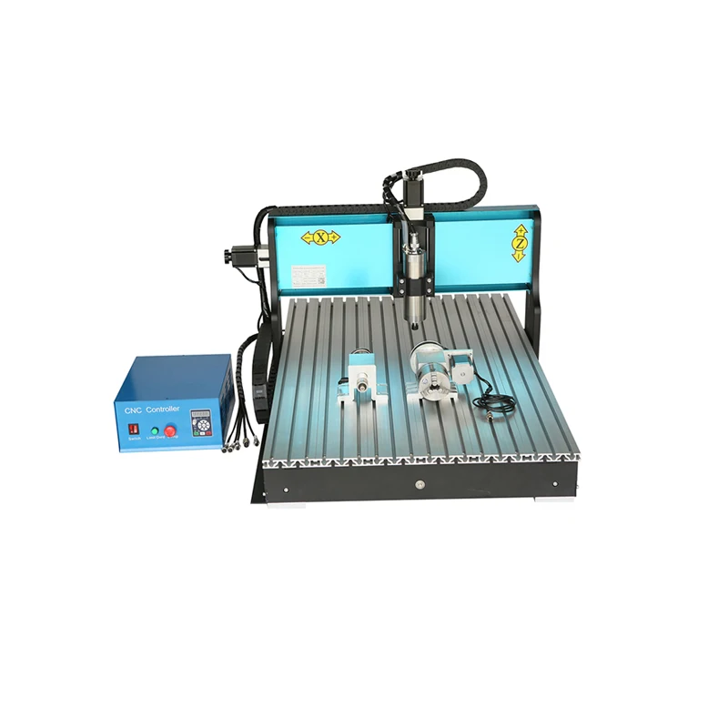 Высокое качество ЧПУ скульптура дерево Craft 6090 4 оси мини фрезерный станок для резки металла