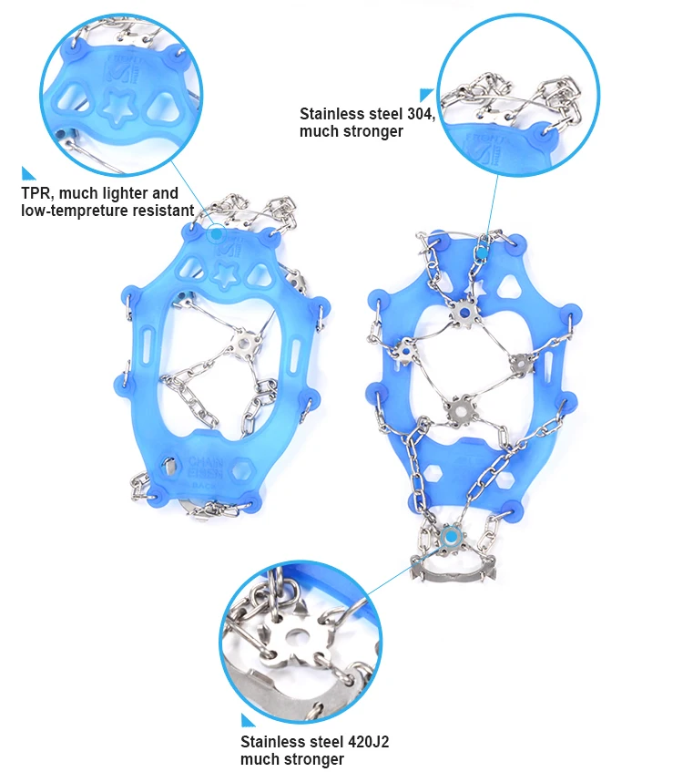 
Alibaba high quality supplier safety shoes climbing crampons ice cleats traction cleats 