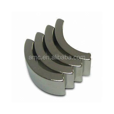Zinc Zn Coating Arc Segment Sintered NdFeB Magnets for AC high speed motor