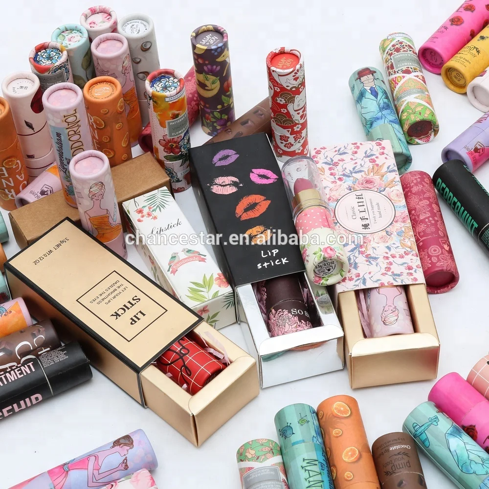 Custom Screen Printing Hand Made Empty Lipstick Packaging Tubes