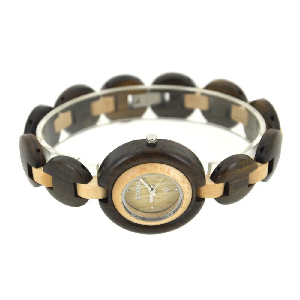 Vogue Quartz Watch for Small Wrist Ladies Stylish Wooden Design