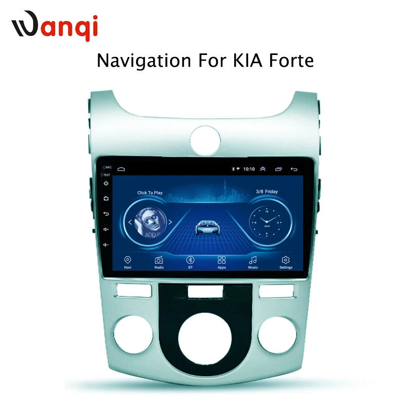 Wanqi Audio Dvd Multimedia Player Radio Video Stereo Gps Navigation System for KIA Forte 2009-2014 9 Inch 4 Cores Android 11car