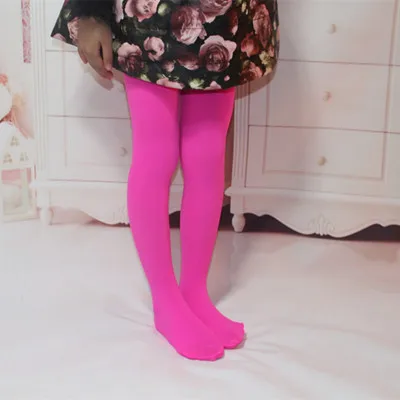 Spring Candy Color children Pantyhose Ballet Dance Tights for Girls Stocking Children Velvet Solid White Pantyhose Girls Tights