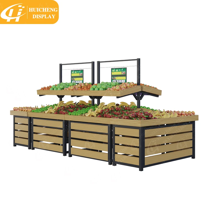 Customized supermarket display shelf  Excellent Quality Fruit Store Rack Supermarket Display Shelves For Vegetable display