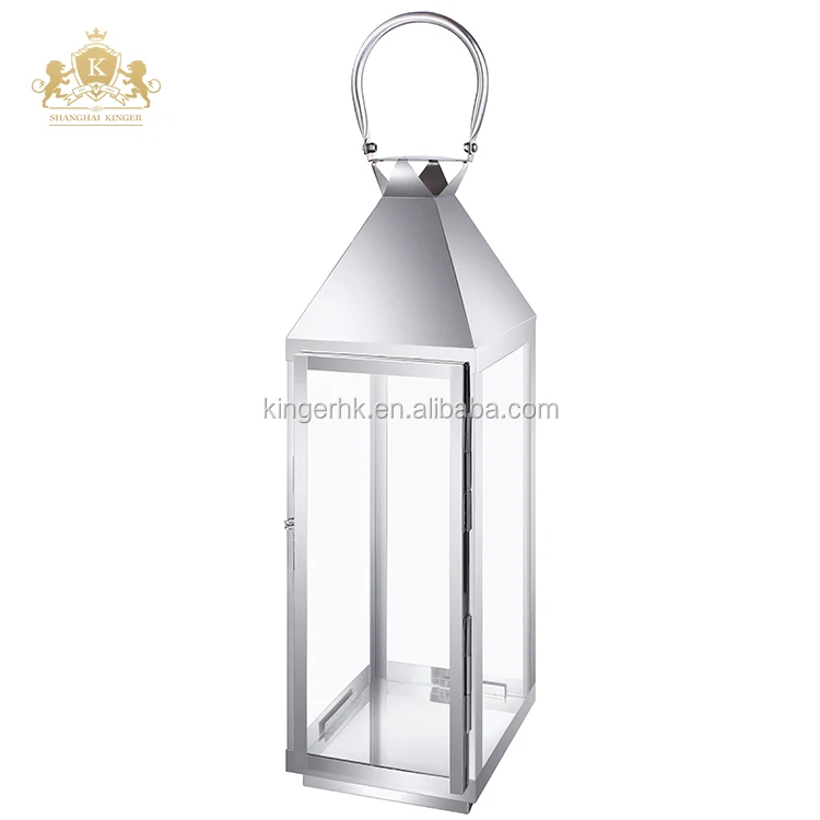 
Large garden lantern in stainless steel for wedding decoration 