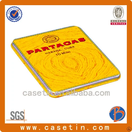 manufacturer oem rectangle tobacco tin can