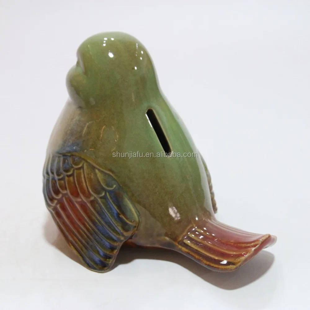 Bird Shaped Ceramic Piggy Bank Money Saving Box For Kids