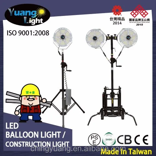 
LED Portable Light Tower 600 W for Night Construction Waterproof 