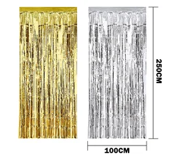 Photo Backdrop Shimmering Foil Curtain Party Decoration Backdrop For Wedding/birthday/babyshower Party Metallic Silver Curtains
