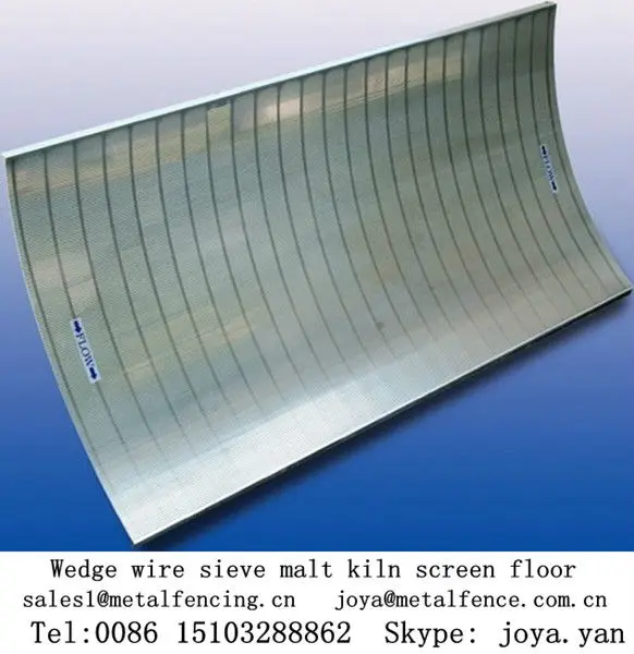 Ventilation wedge wire sieve malt kiln screen floor