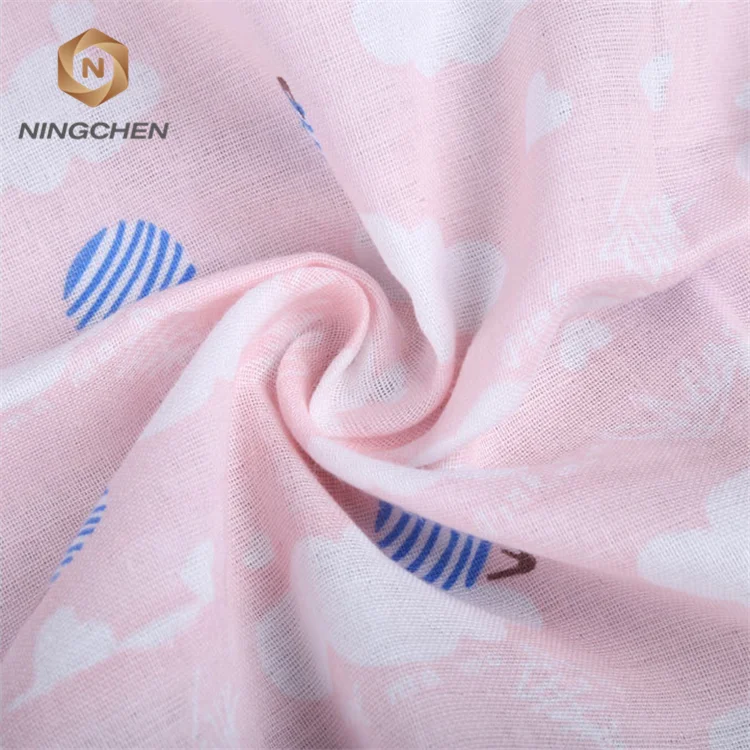 
cotton gauze Exported good quality white color double gauze fabric Organic Cotton Gauze Muslin Printed Patterned Muslin Baby Whi 