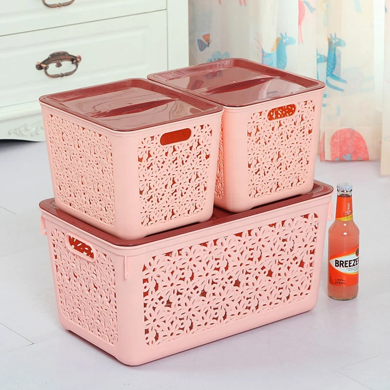
OEM Plastic Good design rectangular storage basket and basket set 