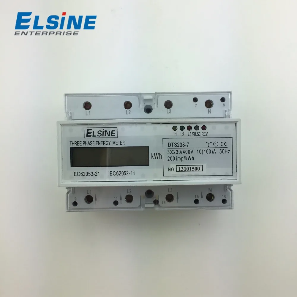 10(100) DDS238-7 ЖК-дисплей трехфазный din-рейка Тип ватт-час измеритель энергии
