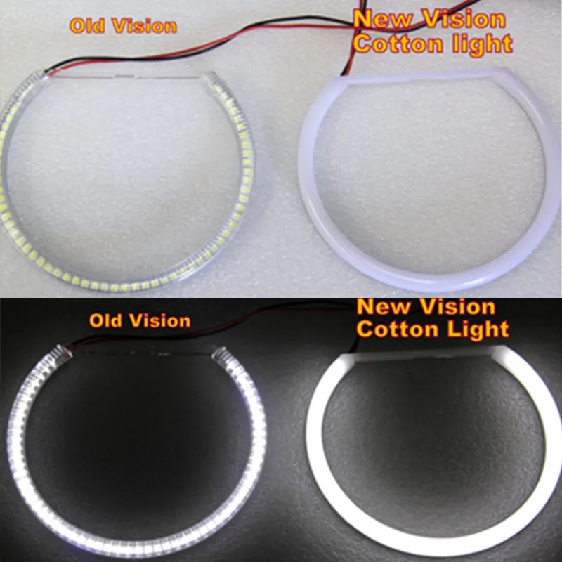 FSYLX Led Angel Eyes for BMW E36 E38 E39 E46 LED Headlights DRL Running Light  Halo Rings Projector Angel Eyes 4*131mm