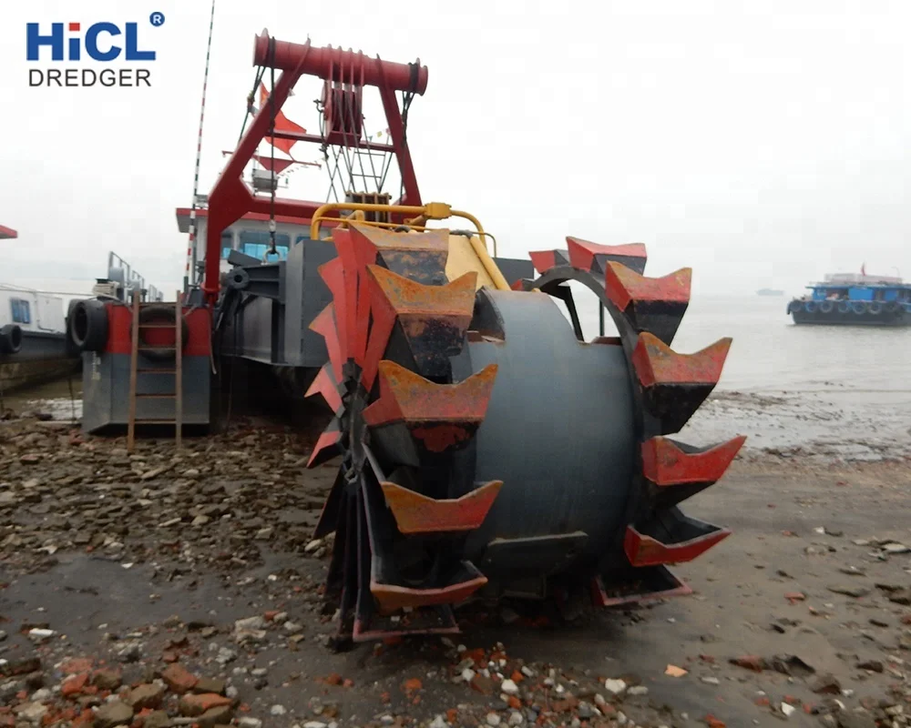HWB200 8inch 800m3/h hydraulic wheel bucket/cutter suction sand dredger for reclamation works