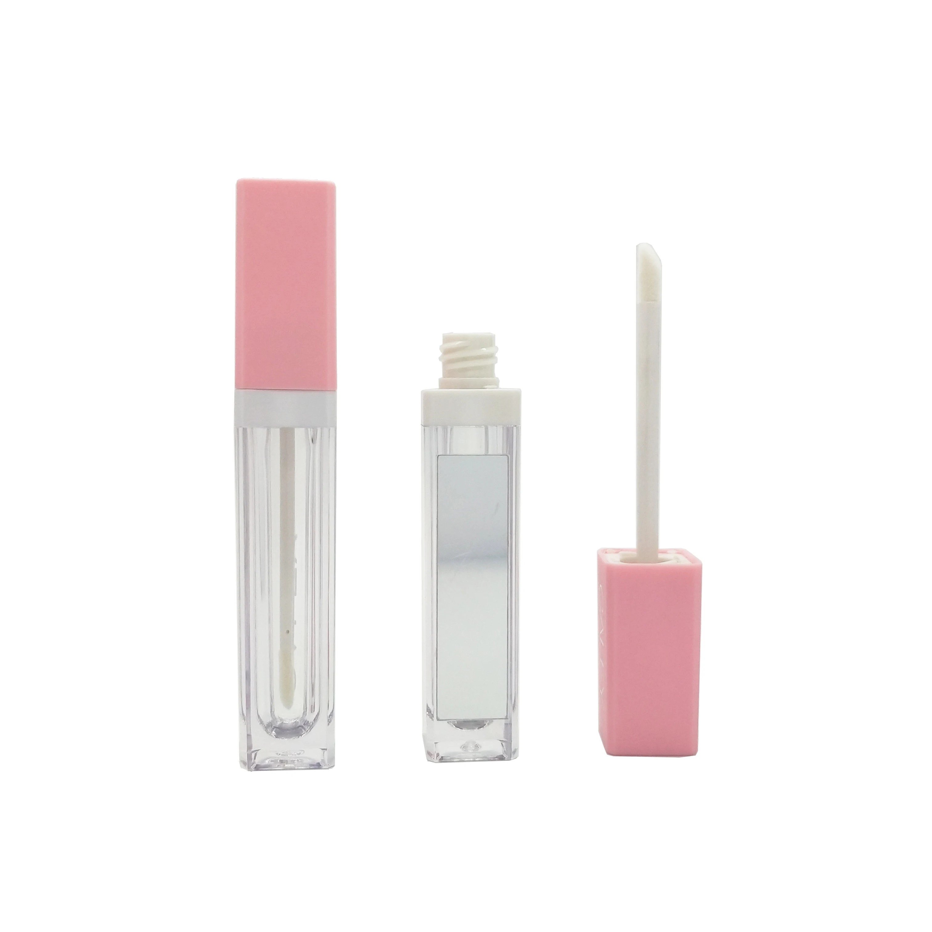 Wholesale custom matte light up led lip gloss tubes with mirror
