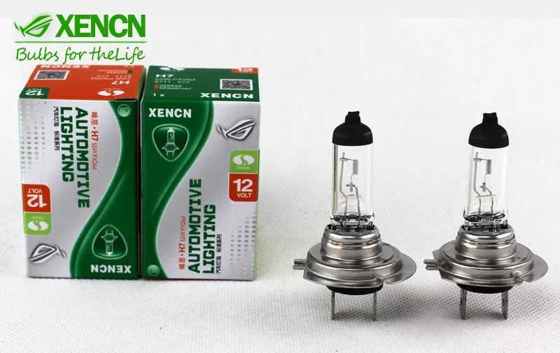XENCN H7 PX26d 12V 55W 3200K Clear White Halogen Headlights High Low Beam Car Lights Bulbs Autolamps h7 halogen light