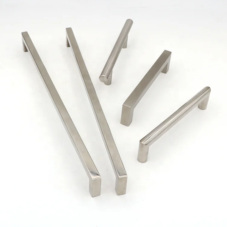 classic stainless steel square furniture hardware gold plated file door pulls kitchen drawer cabinet handles