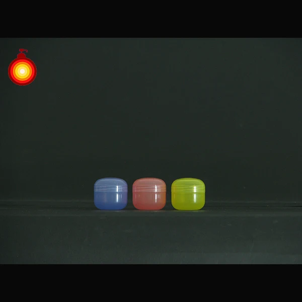 3ml-10ml colorful empty ball shape small sample container plastic cosmetic jar sample packaging