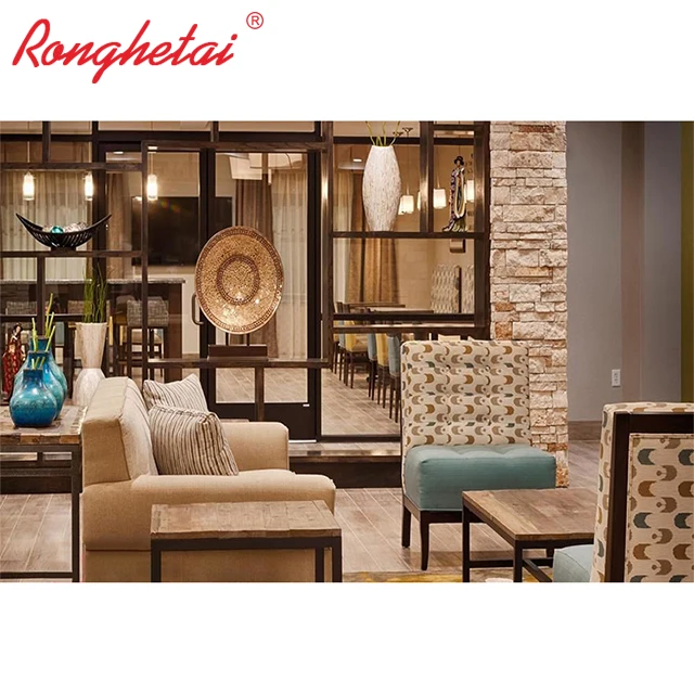 
DTBR1001 Ronghetai customized hotel lobby lounge public area furniture hotel fixed furniture 
