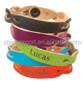 
Genuine Cowhide Leather Custom Engraved Bracelet 