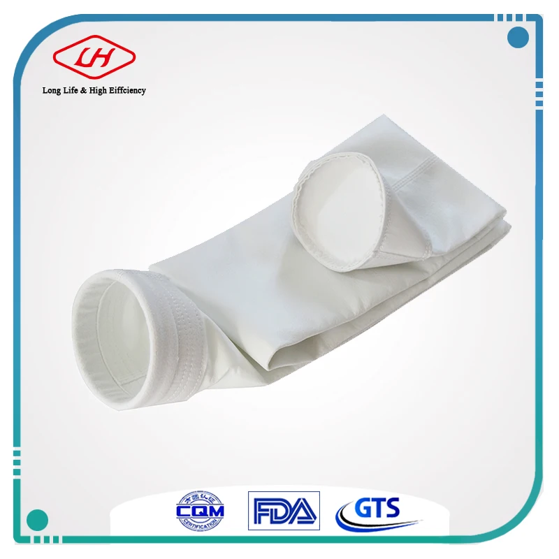
LH water /oil /air filter bag micron material filter socks with plastic Acrylic dust collector filter bag for cement industry 