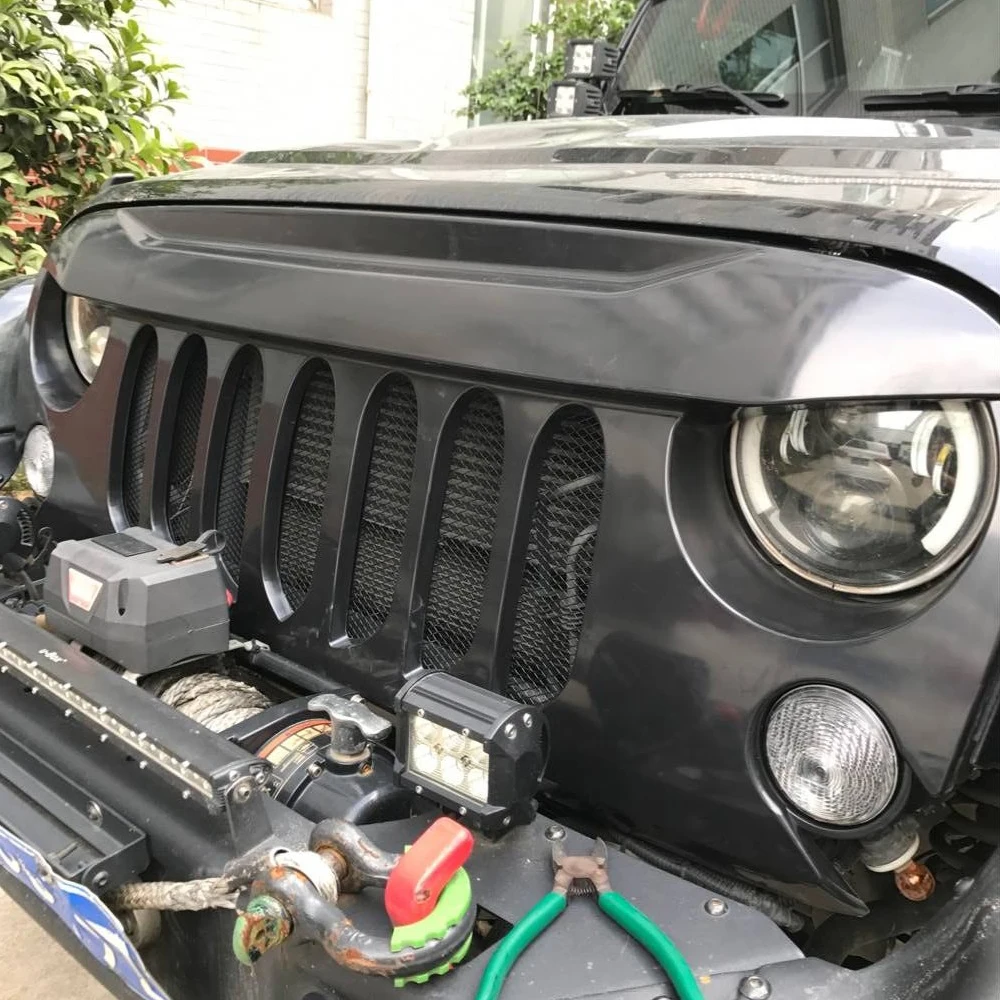 Lantsun J264 черный Eagle Eye Falcon Eye автоботов передняя решетка со вставкой для Jeep Wrangler