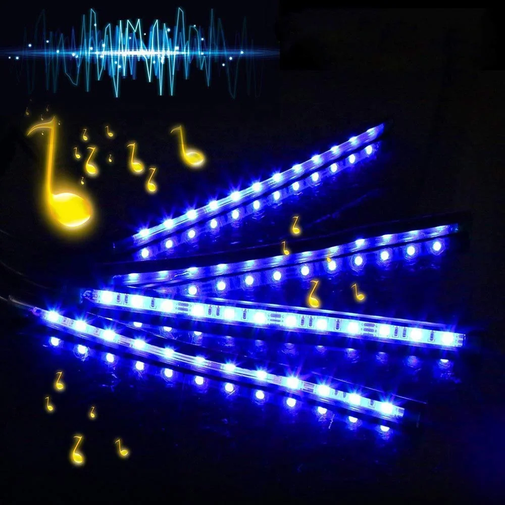  Гибкая светодиодная лента 5050 RGB водонепроницаемая атмосферная лампа с голосовым дистанционным управлением для