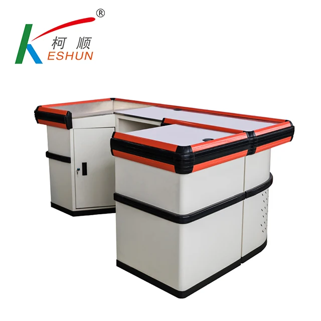 Магазинный стол для кассы, дизайн для супермаркета