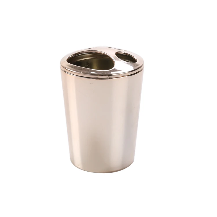 
cheap price hotel soap bottle toothbrush holder 4pcs plastic bathroom sets accessories electroplate workmanship 