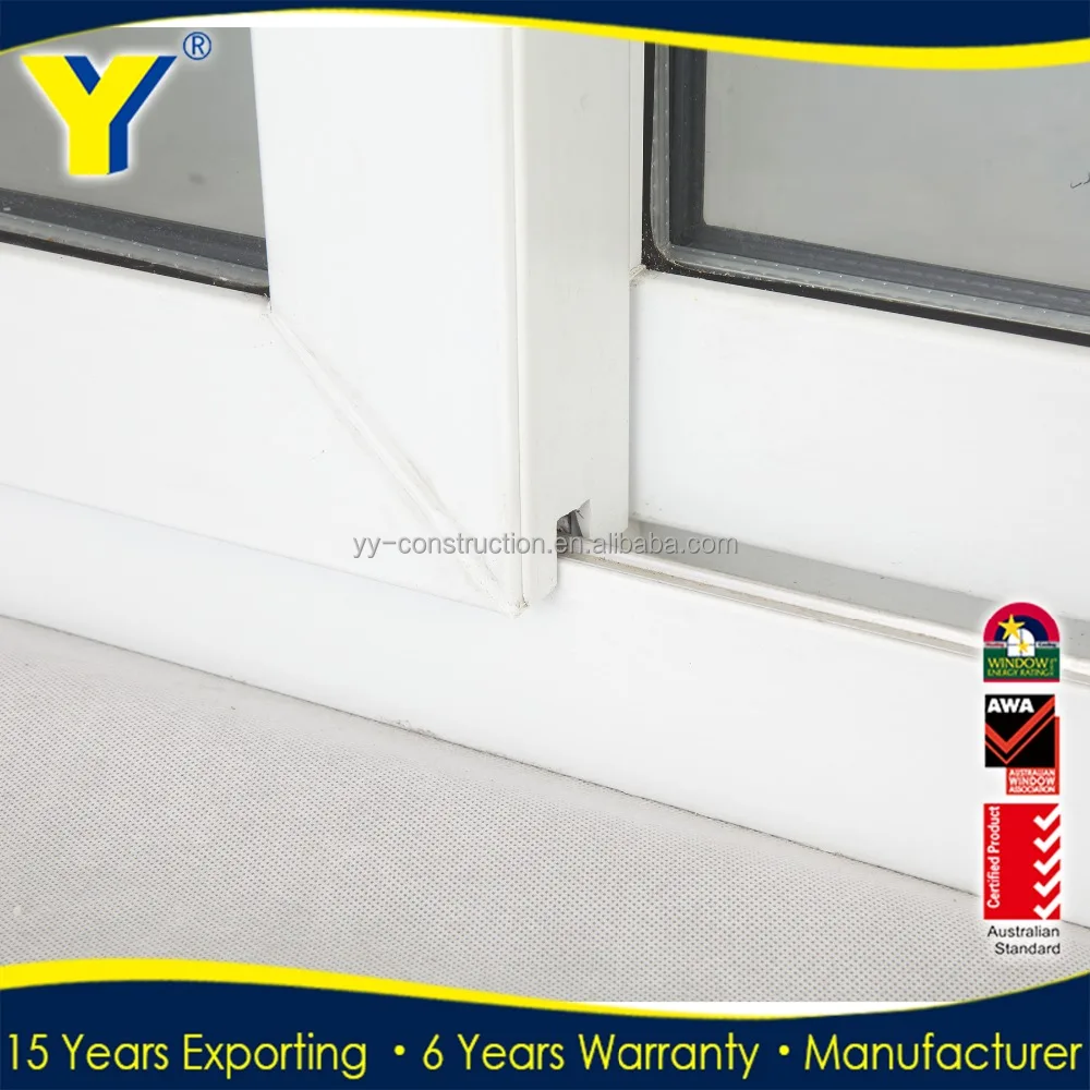 YY construction White Aluminum Sliding Windows for residential and Double glazed glass sliding window